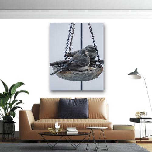 Πίνακας σε καμβά Φωλιά με πουλιά 130x162 Τελαρωμένος καμβάς σε ξύλο με πάχος 2cm