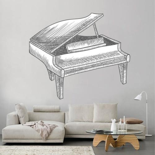 Αυτοκόλλητα τοίχου Πιάνο σε σχέδιο 130x140 Αυτοκόλλητα τοίχου