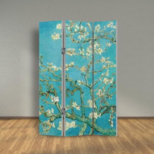 Παραβάν Van Gogh - Almond Blossom 80x200 Ύφασμα Δύο όψεις