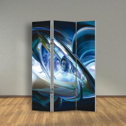 Blue Liquid Abstract 160x200 Μουσαμά Μία όψη