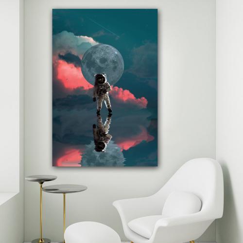Πίνακας σε καμβά Αστροναύτης 100x150 Τελαρωμένος καμβάς σε ξύλο με πάχος 2cm
