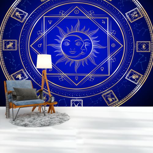 Ταπετσαρία τοίχου Αστρολογικός Κύκλος 150x150 Ύφασμα