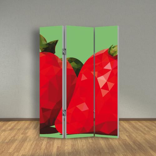 Abstract Strawberries 200x160 Μουσαμά Δύο όψεις