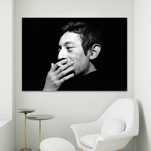 Πίνακας σε καμβά Serge Gainsbourg 172x120 Τελαρωμένος καμβάς σε ξύλο με πάχος 2cm