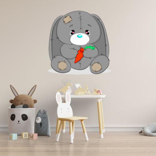 Αυτοκόλλητο τοίχου Cute Bunny 133x130 Αυτοκόλλητα τοίχου