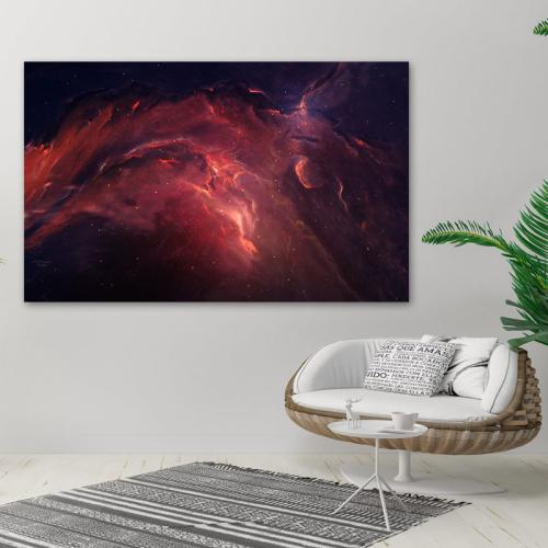 Πίνακας σε καμβά Κόκκινος Γαλαξίας 176x110 Τελαρωμένος καμβάς σε ξύλο με πάχος 2cm