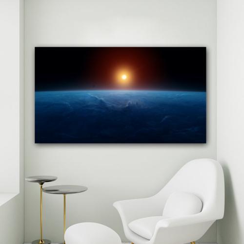 Πίνακας σε καμβά Μακρινός Ήλιος 124x70 Τελαρωμένος καμβάς σε ξύλο με πάχος 2cm