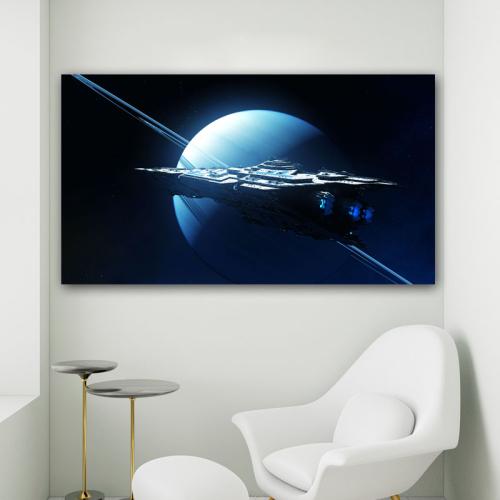 Πίνακας σε καμβά Πτήση στο Διάστημα 106x60 Τελαρωμένος καμβάς σε ξύλο με πάχος 2cm