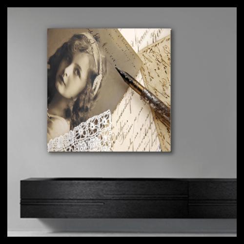 Πίνακας σε καμβά Κοπέλα 100x100 Τελαρωμένος καμβάς σε ξύλο με πάχος 2cm