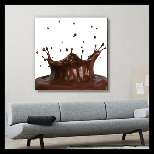 Πίνακας σε καμβά με Choco-splash 150x150 Τελαρωμένος καμβάς σε ξύλο με πάχος 2cm