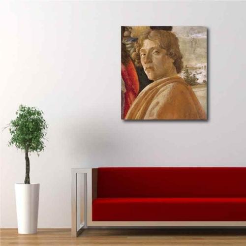 Πίνακας σε καμβά Sandro Botticelli - Self Portrait 80x88 Τελαρωμένος καμβάς σε ξύλο με πάχος 2cm