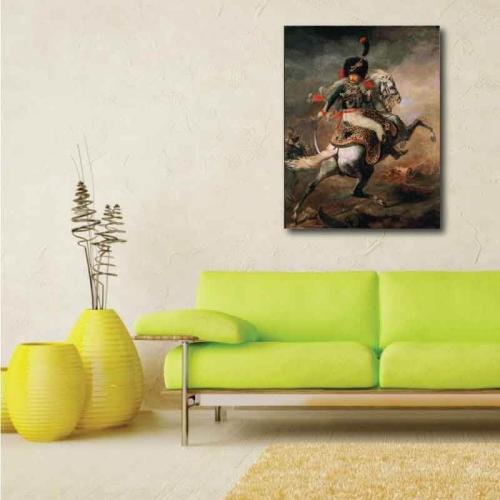 Πίνακας σε καμβά Théodore Géricault - The Charging Chasseur - 1812 70x92 Τελαρωμένος καμβάς σε ξύλο με πάχος 2cm