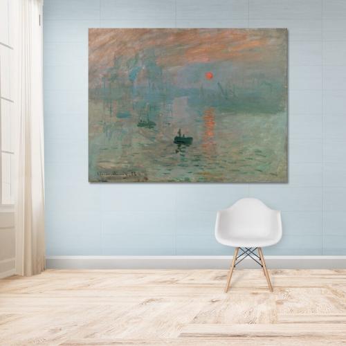Πίνακας σε καμβά Claude Monet - Impression Sunrise 39x30 Τελαρωμένος καμβάς σε ξύλο με πάχος 2cm