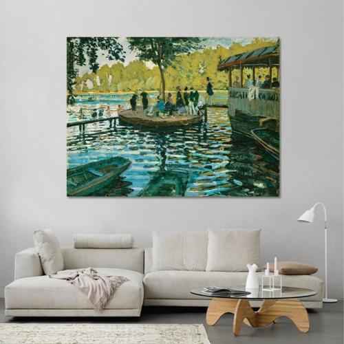 Πίνακας σε καμβά Claude Monet - La Grenouillére 41x30 Τελαρωμένος καμβάς σε ξύλο με πάχος 2cm