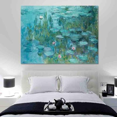 Πίνακας σε καμβά Claude Monet - Nympheas 134x100 Τελαρωμένος καμβάς σε ξύλο με πάχος 2cm
