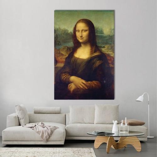 Πίνακας σε καμβά Leonardo da Vinci - Mona Lisa 45x67 Τελαρωμένος καμβάς σε ξύλο με πάχος 2cm