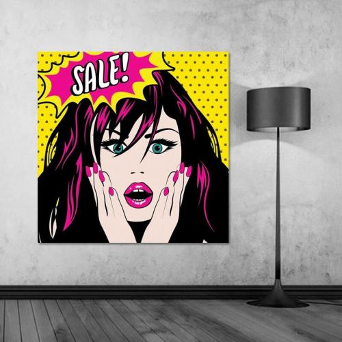 Πίνακας σε καμβά Pop Art 3 60x60 Τελαρωμένος καμβάς σε ξύλο με πάχος 2cm