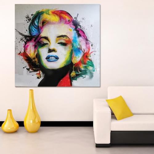 Πίνακας σε καμβά Pop Art Marilyn Monroe 31x30 Τελαρωμένος καμβάς σε ξύλο με πάχος 2cm