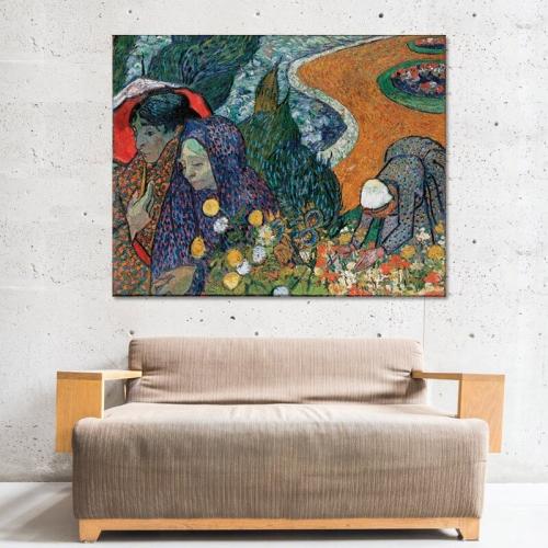 Πίνακας σε καμβά Van Gogh - Ladies of Arles 123x100 Τελαρωμένος καμβάς σε ξύλο με πάχος 2cm