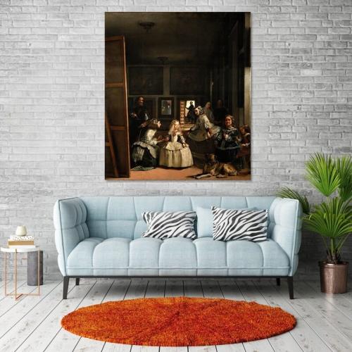 Πίνακας σε καμβά Diego Velázquez - Las Meninas 60x69 Τελαρωμένος καμβάς σε ξύλο με πάχος 2cm