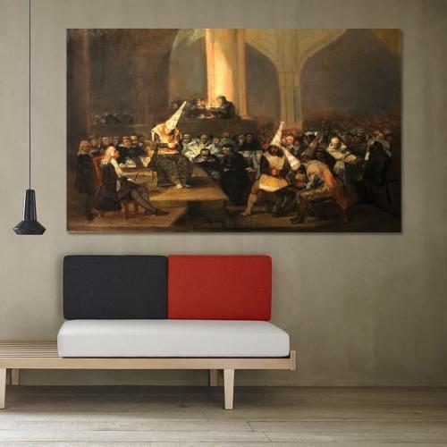 Πίνακας σε καμβά Goya - The Inquisition Tribunal 99x60 Τελαρωμένος καμβάς σε ξύλο με πάχος 2cm