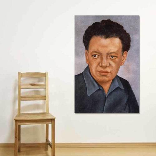 Πίνακας σε καμβά Frida Kahlo - Portait of Diego Rivera 30x46 Τελαρωμένος καμβάς σε ξύλο με πάχος 2cm