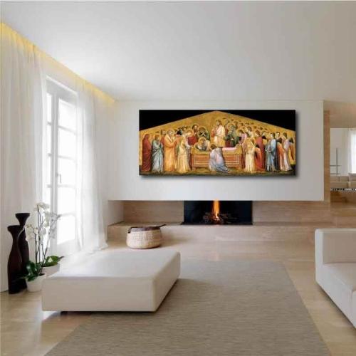 Πίνακας σε καμβά Giotto de Bandone - The Entombment of Mary 120x50 Τελαρωμένος καμβάς σε ξύλο με πάχος 2cm