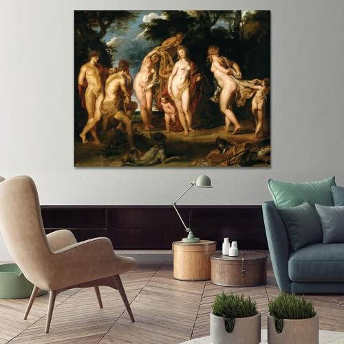 Πίνακας σε καμβά Peter Paul Rubens - The Judgement of Paris 88x70 Τελαρωμένος καμβάς σε ξύλο με πάχος 2cm