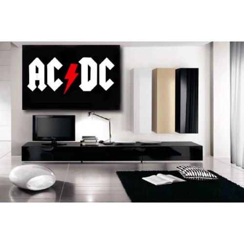 Πίνακας σε καμβά με τους ACDC (logo) 130x195 Τελαρωμένος καμβάς σε ξύλο με πάχος 2cm