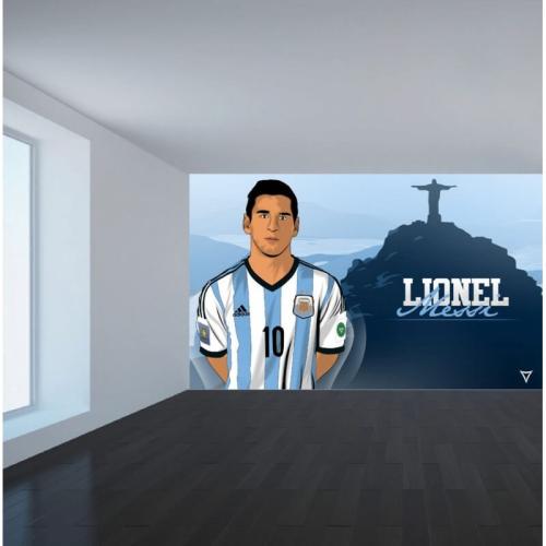 Ταπετσαρία τοίχου Messi Βραζιλία 200x110 Ύφασμα