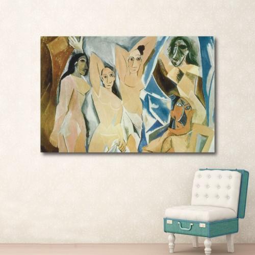 Πίνακας σε καμβά του Picasso Les Demoiselles d'Avignon 80x120 Τελαρωμένος καμβάς σε ξύλο με πάχος 2cm