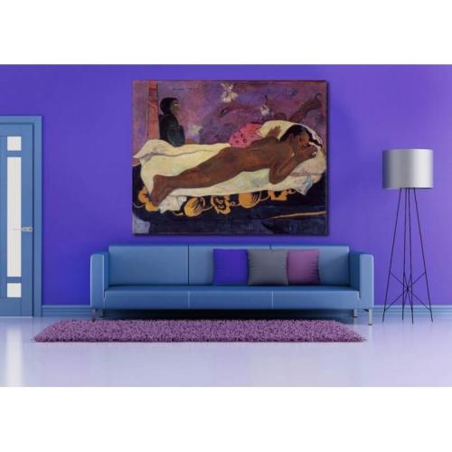 Πίνακας σε καμβά Paul Gauguin Spirit of the Dead Watching 110x165 Τελαρωμένος καμβάς σε ξύλο με πάχος 2cm