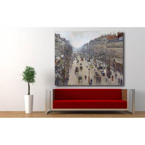 Πίνακας σε καμβά του Camille Pissarro Boulevard Montmartre 110x165 Τελαρωμένος καμβάς σε ξύλο με πάχος 2cm
