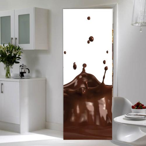 Aυτοκόλλητα πόρτας Choco-splash 95x220 Αυτοκόλλητα πόρτας