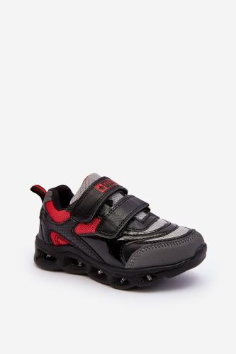 Children's Leather Sports Shoes Black Lunno