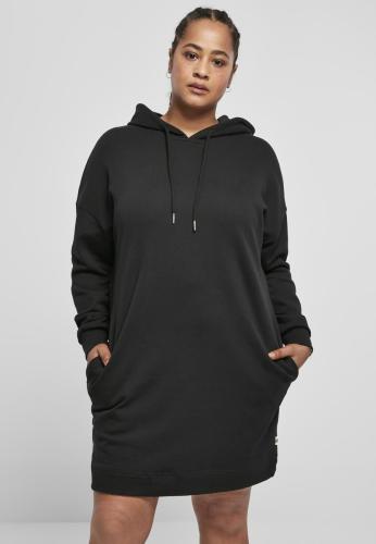 Ladies Organic Oversized Terry Hoody Dress Μαύρο