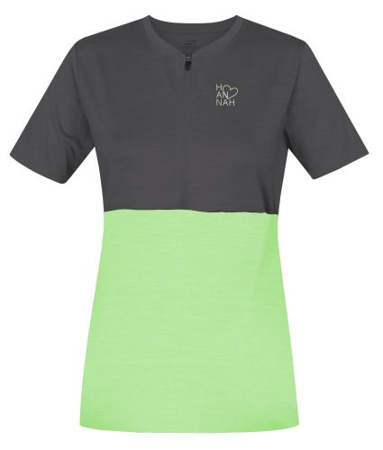 Γυναικείο T-shirt Hannah BERRY άσφαλτος/paradise green mel