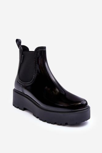 Patent leather boots on the Big Star platform Black