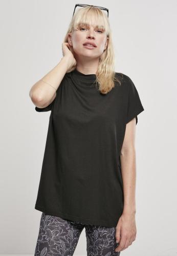 Κυρίες Oversized Cut On Sleeve Βισκόζη Tee Μαύρο