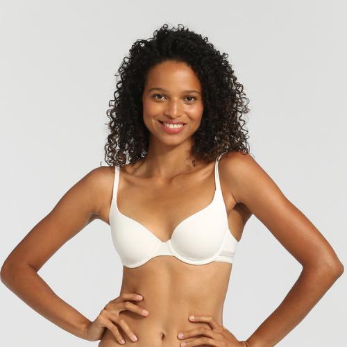 DIM INVISIFREE PADDED BRA - Γυναικείο σουτιέν με λεία επένδυση - κρέμα