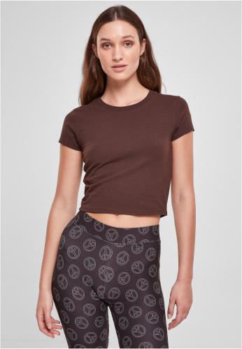 Women's Stretch Jersey Cropped Tee - Brown