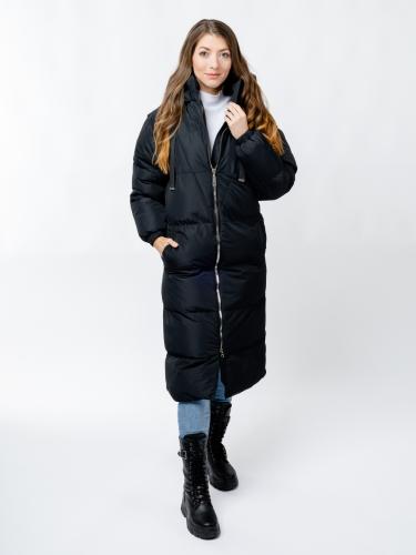 Women's Long Quilted Jacket GLANO - Black