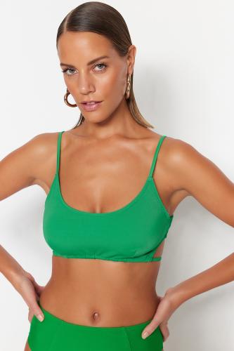 Trendyol Bikini Top - Πράσινο - Απλό