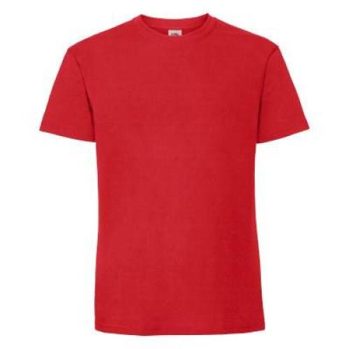 Iconic 195 Ringspun Premium Fruit of the Loom Men's Red T-shirt