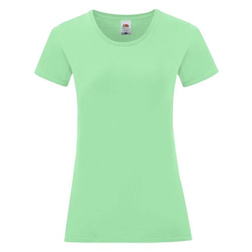 Iconic Women's Mint T-shirt in combed cotton Fruit of the Loom