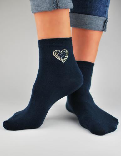 NOVITI Woman's Socks SB027-W-01 Navy Blue