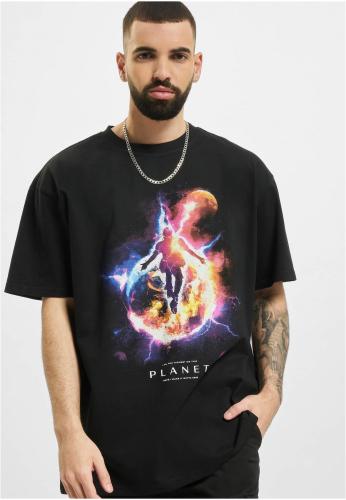 Black Electric Planet Oversize T-Shirt