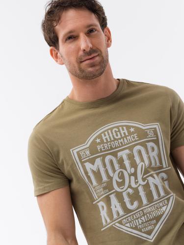 Ombre Ανδρικό εμπριμέ βαμβακερό t-shirt