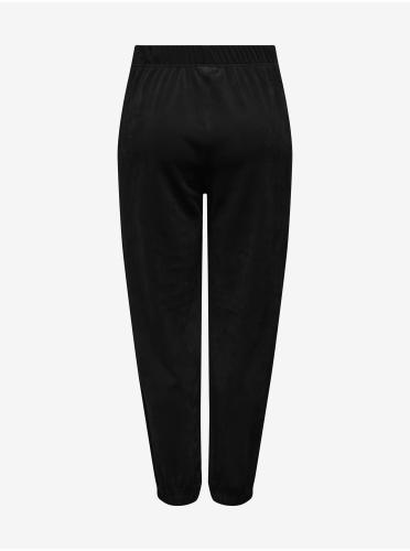 Women's black velvet sweatpants ONLY Rebel - Women