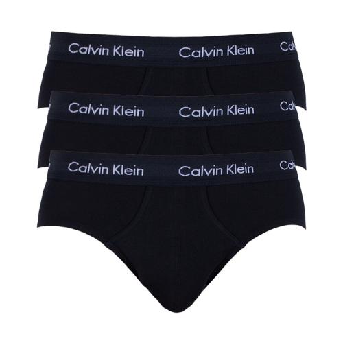 3PACK ανδρικό σλιπ Calvin Klein μαύρο